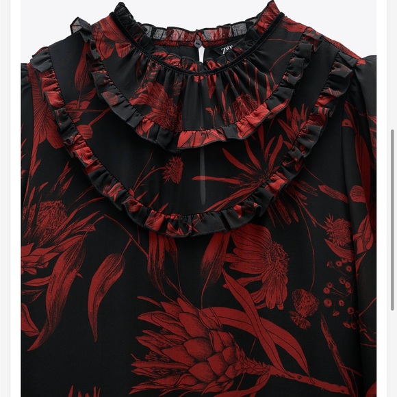 NWT ZARA FLORAL PRINT DRESS - Picture 4 of 5